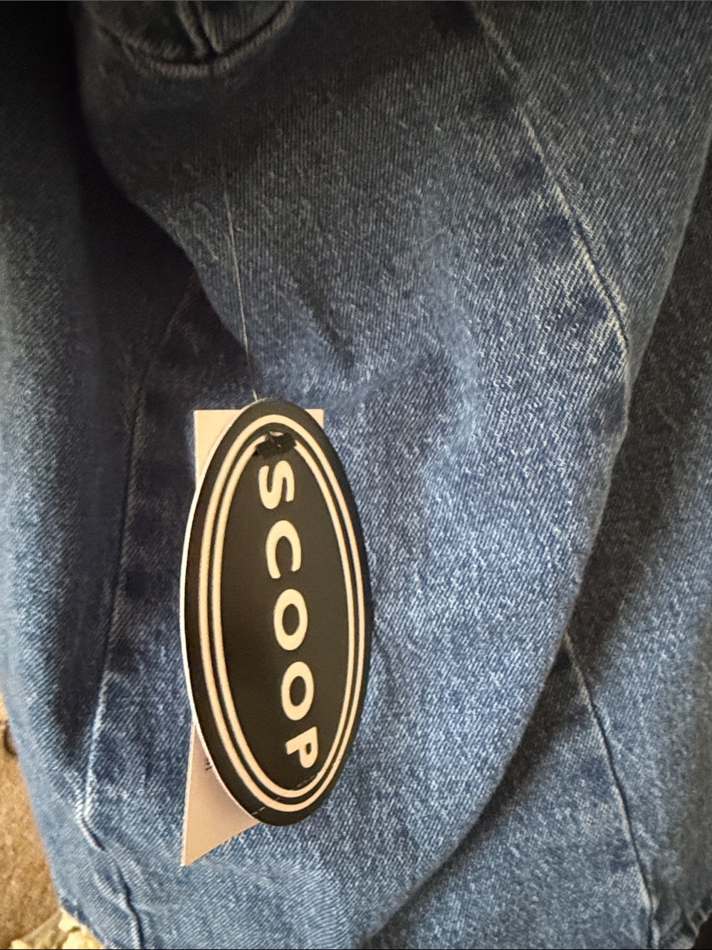 NWT Denim Button-Up Jacket in Blue - Picture 15 of 15